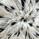 30" White & Dark natural feathers Authentic Bamileke Juju Hat - Afrilege