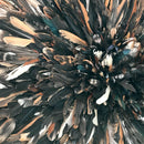 32" Dark natural feathers Authentic Bamileke Juju Hat - Afrilege