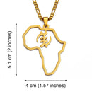 Africa map Pendant necklace - Afrilege