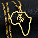 Africa map Pendant necklace - Afrilege