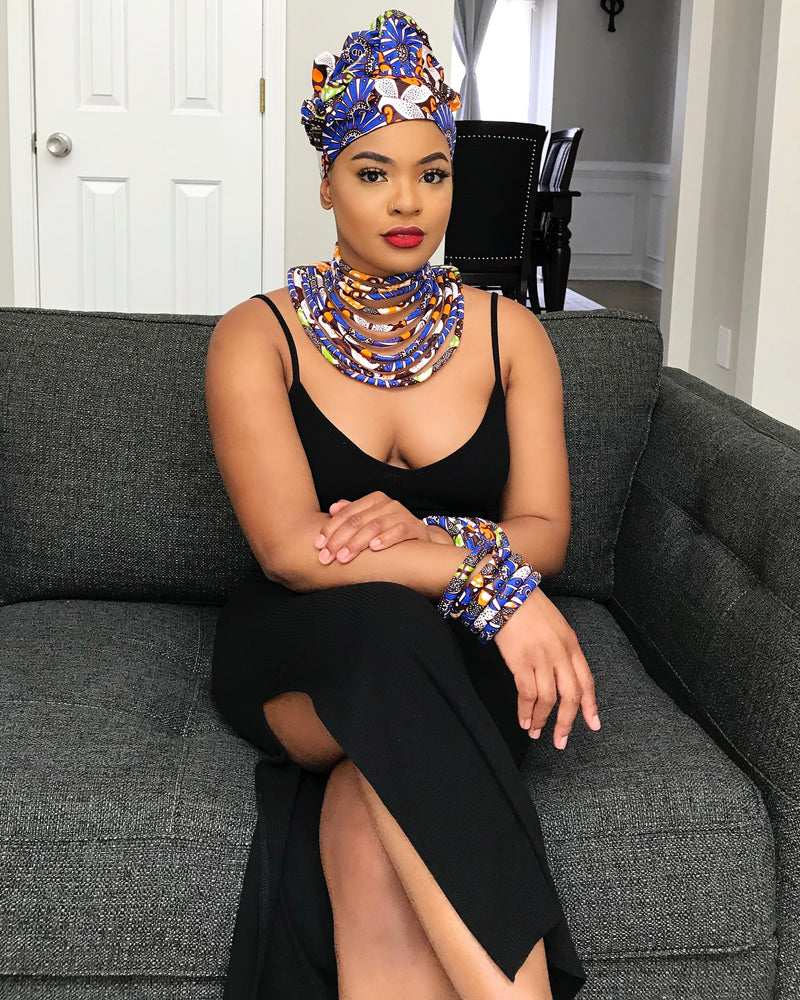 Mandisa African print choker necklace - Afrilege