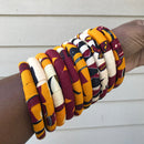 Chike Small African Print Bangle Bracelets - Afrilege