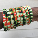 Morowa Small African Print Bangle Bracelets - Afrilege