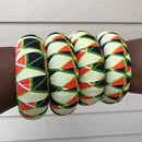 Morowa African Print Bangle Bracelets - Afrilege