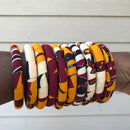 Chike Small African Print Bangle Bracelets - Afrilege