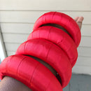 Red African Print Bangle Bracelets - Afrilege