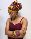 Arun African print bonnet head wrap - Afrilege