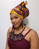 Arun African print bonnet head wrap - Afrilege