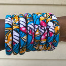 Cardia African Print Bangle Bracelets - Afrilege