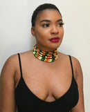 Morowa African print choker necklace - Afrilege