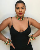 Morowa African print choker necklace - Afrilege