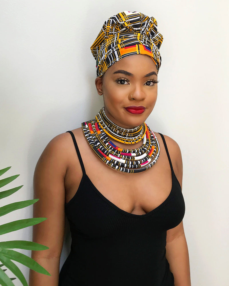 Zarah African Print Choker necklace - Afrilege