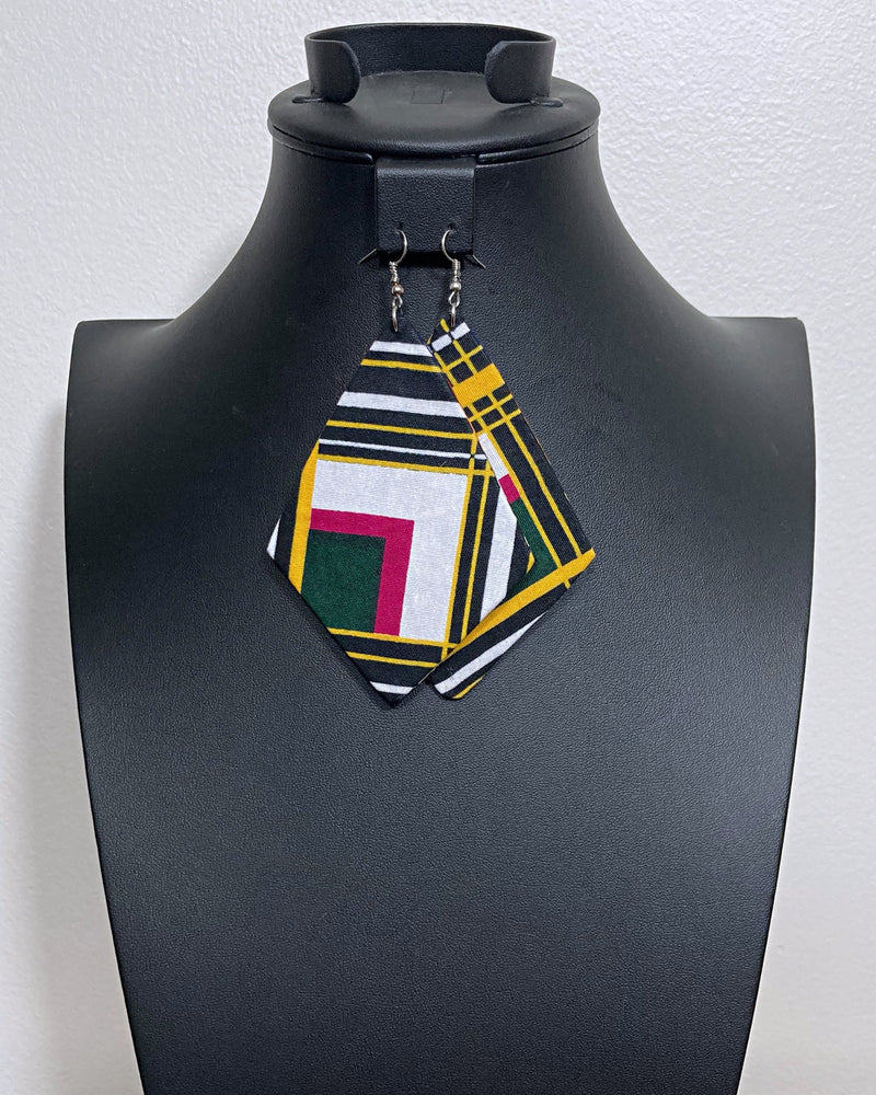 Zarah African print drop earrings - Afrilege