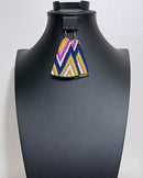 Kente Satin African print drop earrings - Afrilege