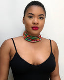 Neela Africa Print Choker necklace - Afrilege