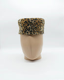 Leopard print velvet hat for men - Afrilege