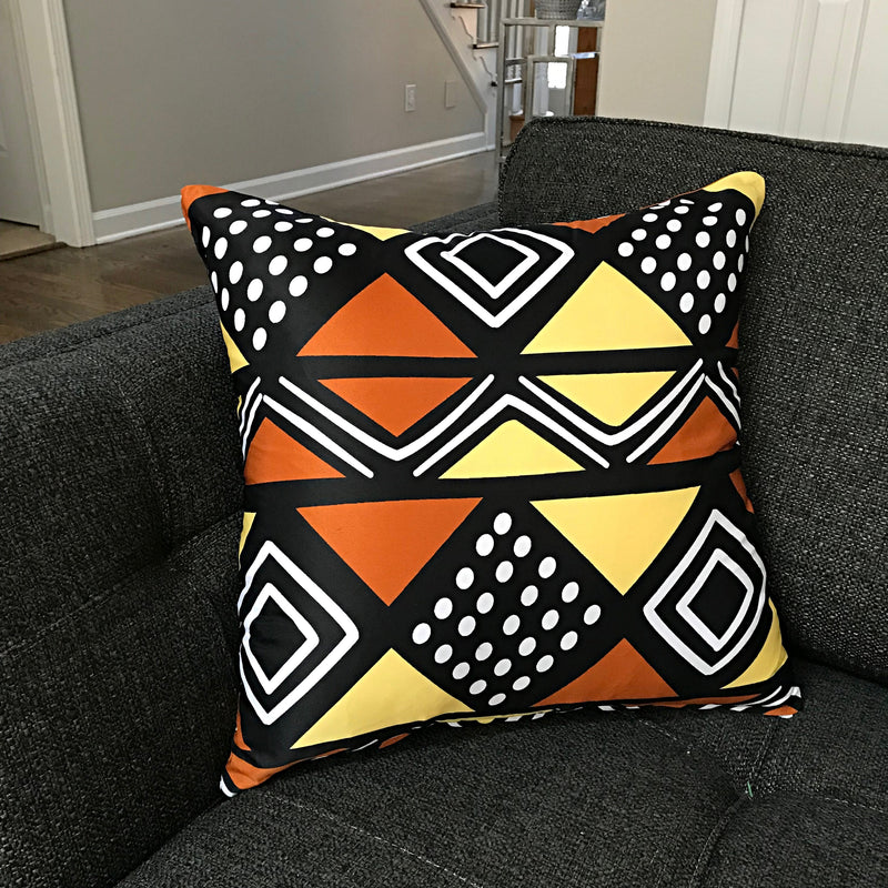 Mudcloth  African Print Decorative Pillow cushions - Afrilege