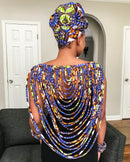 Mandisa Print Multi-Strand Statement 44 lines necklace - Afrilege