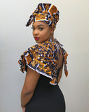 Lana African print web Shoulder Choker Necklace - Afrilege