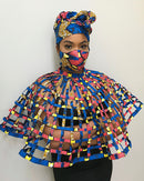 Kassi African print web Shoulder Choker Necklace - Afrilege