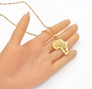 Africa map family tree Pendant necklace - Afrilege