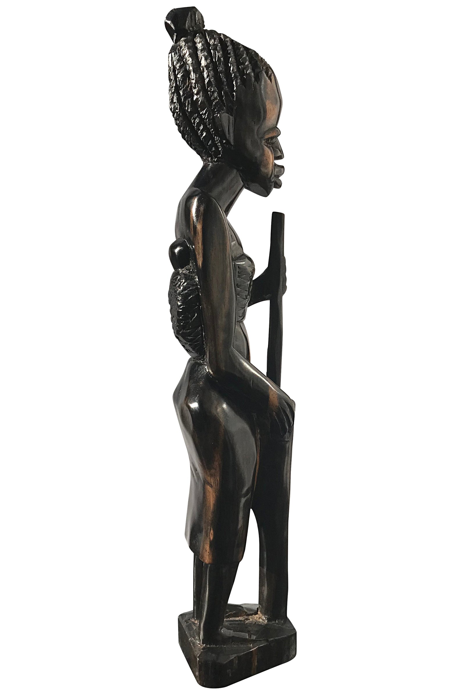 Ebony wood Hand Carving African woman statue Figurine Afrilege