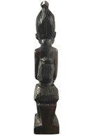 Ebony wood Hand Carving African woman statue Figurine - Afrilege