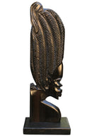 African Couple Ebony Wood Carved Sculpture statue ( set of 2) - Made in Cameroon - Afrilege