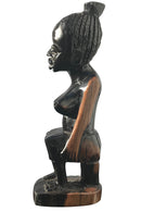 Ebony wood Hand Carving African woman statue Figurine - Afrilege