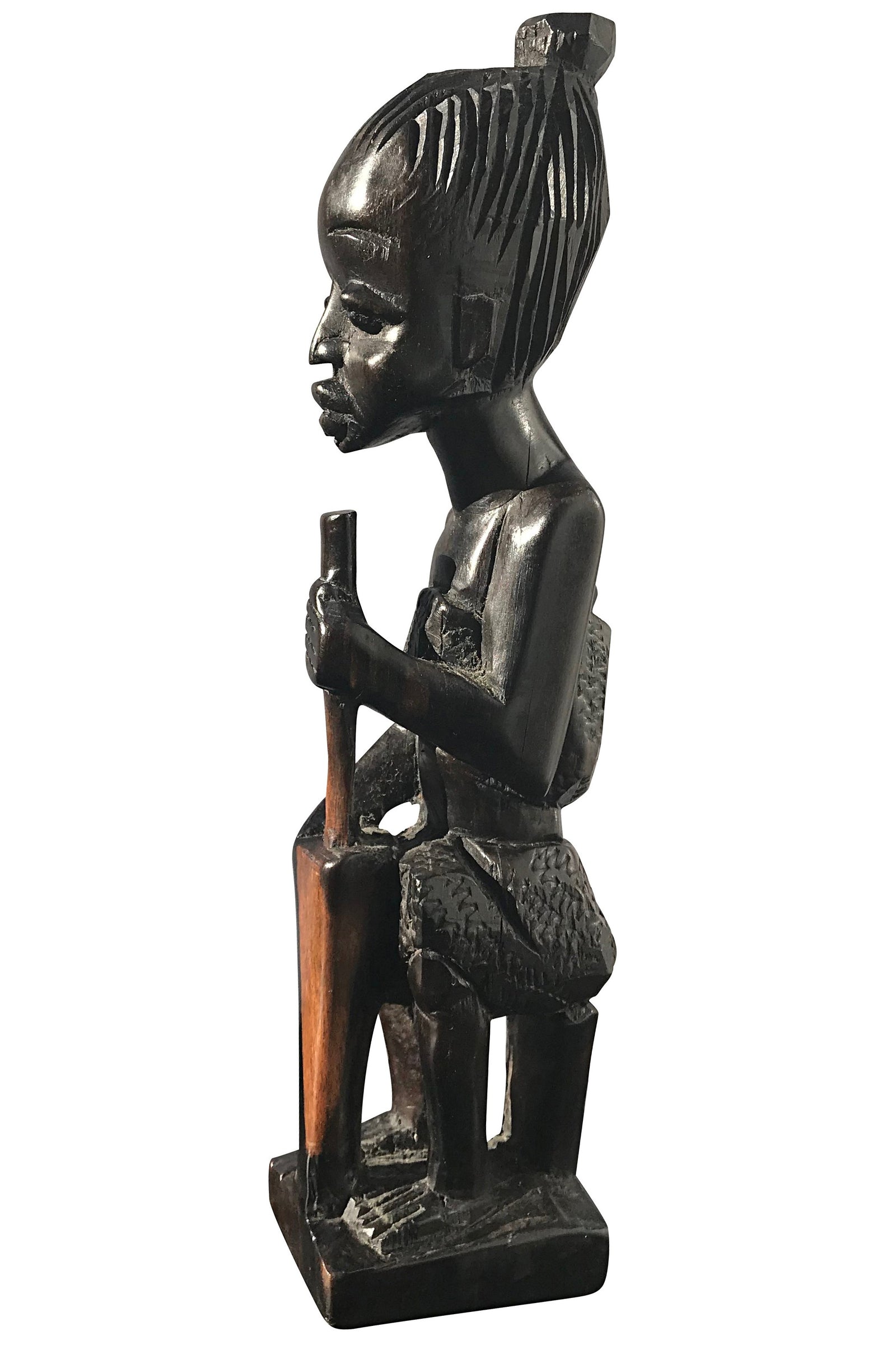 Ebony Wood Hand Carving African Woman Statue Figurine Afrilege