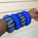 Adama Large Ankara Bangles Bracelets - Afrilege