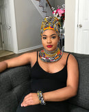 Zarah African Print Choker necklace - Afrilege