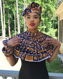 Lana African print web Shoulder Choker Necklace - Afrilege