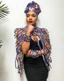 Mandisa Print Multi-Strand Statement 44 lines necklace - Afrilege