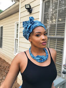 Ndop Bamileke African Print Knot Jewelry Set ( Necklace - Bracelets - earrings) - Afrilege