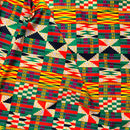 Satin Silk Kente print fabric - Afrilege