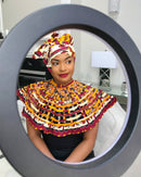 Chike African print web cape Shoulder Choker Necklace - Afrilege