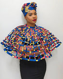 Kassi African print web Shoulder Choker Necklace - Afrilege