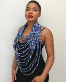 Bamileke Ndop Print Multi-Strand Statement 15 lines necklace - Afrilege
