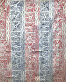 Blue & Red African Mudcloth Fabric from Mali - Afrilege