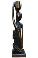 Ebony wood Hand Carving African woman statue Figurine - Afrilege