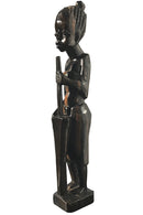 Ebony wood Hand Carving African woman statue Figurine - Afrilege
