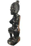 Ebony wood Hand Carving African woman statue Figurine - Afrilege