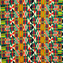 Satin Silk Kente print fabric - Afrilege