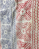 Blue & Red African Mudcloth Fabric from Mali - Afrilege
