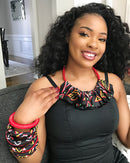 Toghu African Print skirt Jewelry Set ( Necklace - Bracelets) - Afrilege