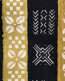 African Bogolan Mud cloth - Black / Yellow - Afrilege