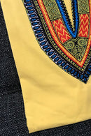 Yellow African Dashiki Men T-shirt - Afrilege