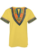 Yellow African Dashiki Men T-shirt - Afrilege
