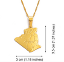 Algeria  Map Pendant Necklace - Afrilege